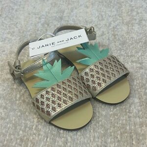 NWT Pineapple Janie and Jack Sandals Little Kid Summer Shoes